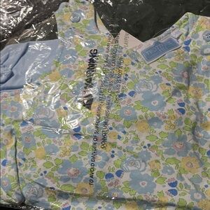 Trotters Blue and Green Floral Kids Matching Set